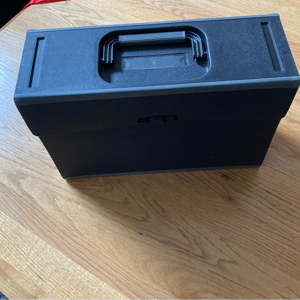 Black Storage Box with Handle